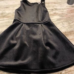 Girls black velour dress. Size 7/8